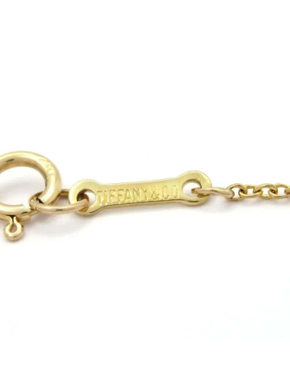 Tiffany & Co Necklace Bean 18k Yellow Gold Diamond